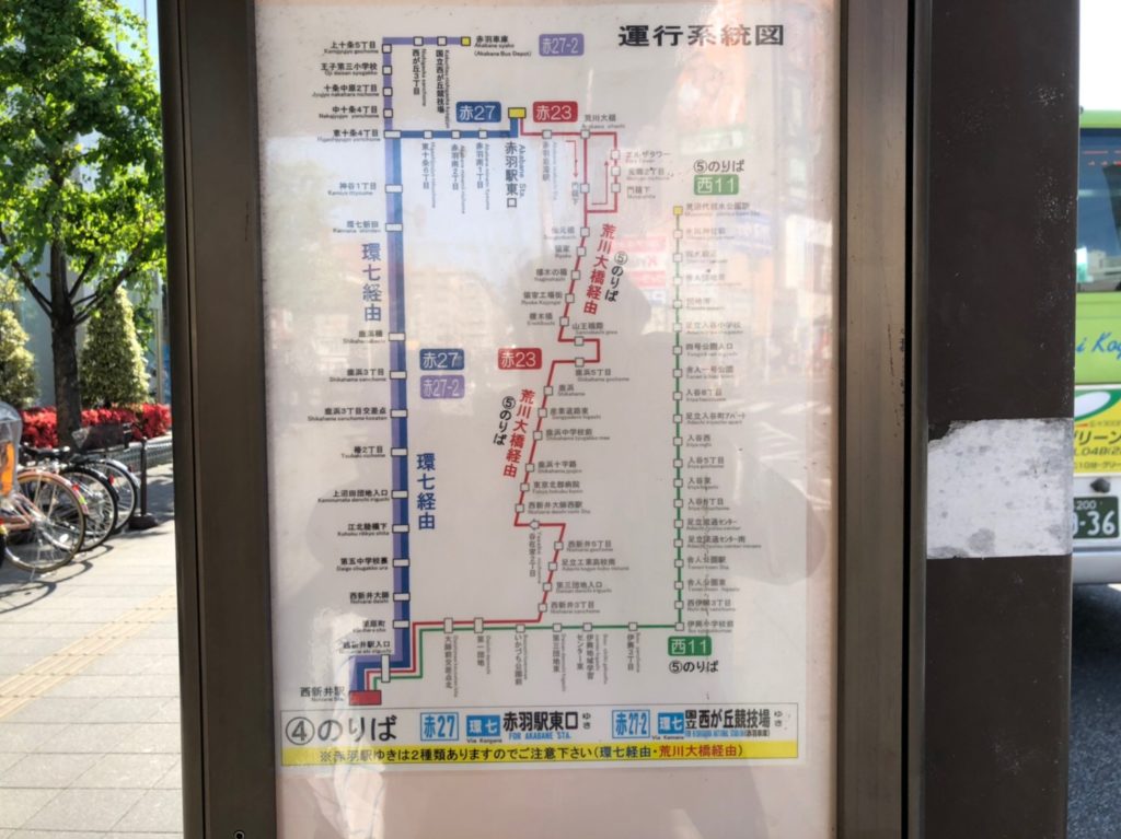西新井駅から赤羽駅まで 国際興業バス 赤23系統と赤27系統だとどちらが早く着くか 路線バスの旅 司法書士行政書士きりがやブログ きりログ
